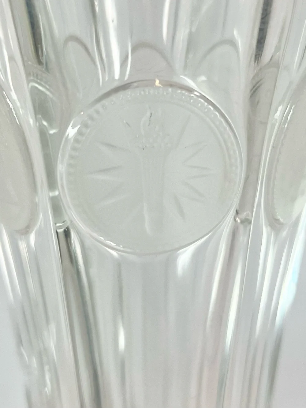 Vintage Fostoria Clear Coin Glass Bud Vase - 8